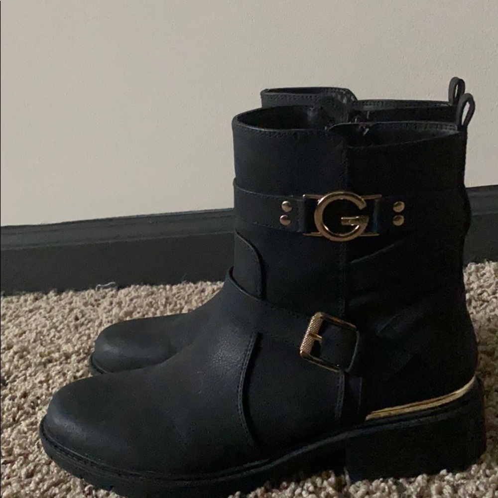 Black Guess Combat Boots